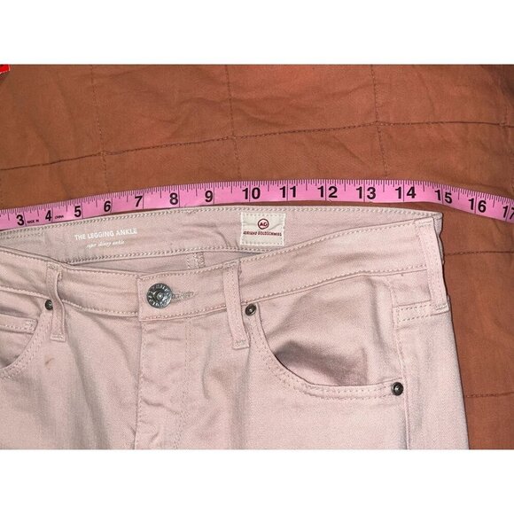 Adriano Goldschmied Pink The Legging Ankle siper sinny  Frayed Hem Jeans Size 27 - Picture 9 of 13